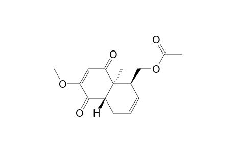1,4-Naphthalenedione, 5-[(acetyloxy)methyl]-4a,5,8,8a-tetrahydro-2-methoxy-4a-methyl-, (4a.alpha.,5.beta.,8a.beta.)-