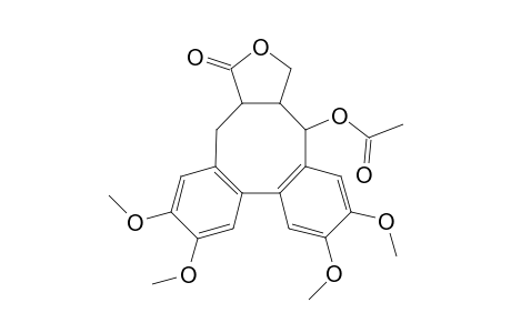 Dibenzo[4,5:6,7]cycloocta[1,2-c]furan-1(3H)-one, 4-(acetyloxy)-3a,4,13,13a-tetrahydro-6,7,10,11-tetramethoxy-, stereoisomer