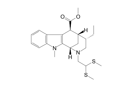 METHYL-2-[2,2-BIS-(METHYLTHIO)-ETHYL]-4-ALPHA-ETHYL-11-METHYL-1,2,3,4,5,6-HEXAHYDRO-1,5-METHANOAZOCINO-[3,4-B]-INDOLE-6-BETA-CARBOXYLATE