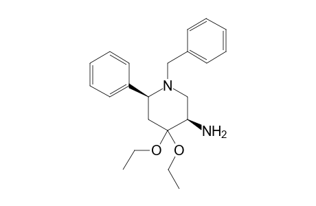 (3R,6S)-1-benzyl-4,4-diethoxy-6-phenyl-piperidin-3-amine