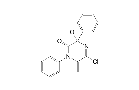 5-CHLORO-3-METHOXY-6-METHYLIDENE-1,3-DIPHENYL-3,6-DIHYDROPYRAZIN-2(1H)-ONE