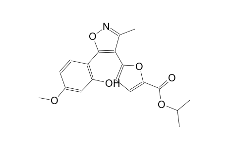 2-furancarboxylic acid, 5-[5-(2-hydroxy-4-methoxyphenyl)-3-methyl-4-isoxazolyl]-, 1-methylethyl ester