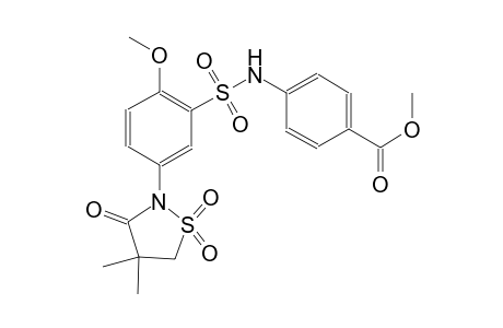 benzoic acid, 4-[[[5-(4,4-dimethyl-1,1-dioxido-3-oxo-2-isothiazolidinyl)-2-methoxyphenyl]sulfonyl]amino]-, methyl ester