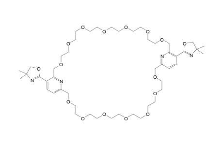 3,6,9,12,15,18,21,29,32,35,38,41,44,47-Tetradecaoxa-53,54-diazatricyclo[47.3.1.123,27]tetrapentaconta-1(53),23,25,27(54),49,51-hexaene, 24,52-bis(4,5-dihydro-4,4-dimethyl-2-oxazolyl)-