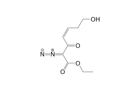4-Heptenoic acid, 2-diazo-7-hydroxy-3-oxo-, ethyl ester, (Z)-