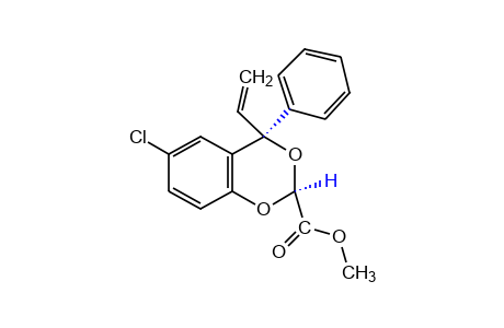 6-CHLORO-trans-4-PHENYL-4-VINYL-1,3-BENZODIOXAN-2-CARBOXYLIC ACID, METHYL ESTER