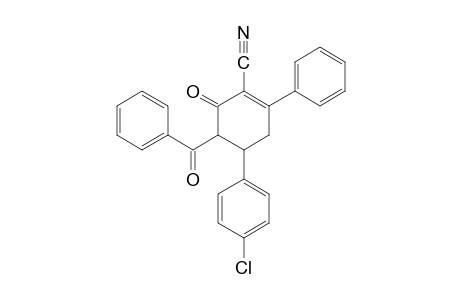 5-benzoyl-4-(p-chlorophenyl)-6-oxo-2-phenyl-1-cyclohexene-1-carbonitrile