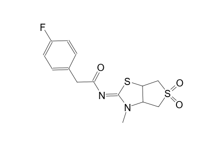 benzeneacetamide, 4-fluoro-N-((2Z)-tetrahydro-3-methyl-5,5-dioxidothieno[3,4-d]thiazol-2(3H)-ylidene)-