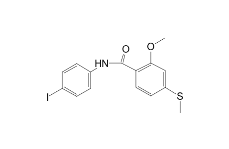N-(4-Iodo-phenyl)-2-methoxy-4-methylsulfanyl-benzamide