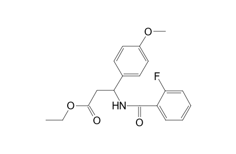 Ethyl 3-[(2-fluorobenzoyl)amino]-3-(4-methoxyphenyl)propanoate
