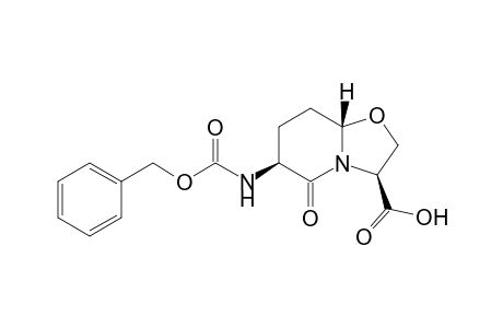 (3S,6S,8aS)-5-oxidanylidene-6-(phenylmethoxycarbonylamino)-2,3,6,7,8,8a-hexahydro-[1,3]oxazolo[3,2-a]pyridine-3-carboxylic acid