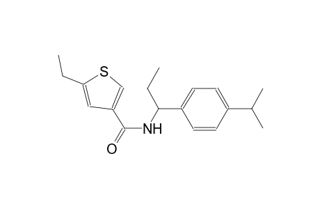 5-ethyl-N-[1-(4-isopropylphenyl)propyl]-3-thiophenecarboxamide