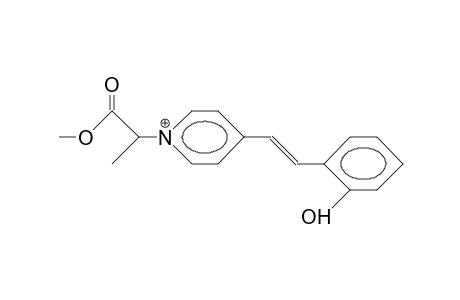 (E)-N-(1-Methoxycarbonyl-ethyl)-4-O-hydroxystyryl-pyridinium cation