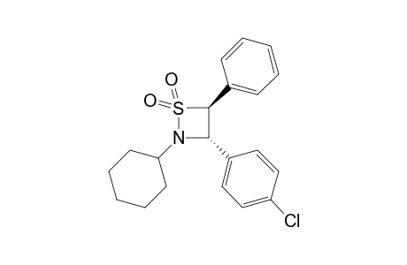 trans-2-Cyclohexyl-3-(4-chlorophenyl)-4-phenyl-1,2-thiazetizine 1,1-dioxide