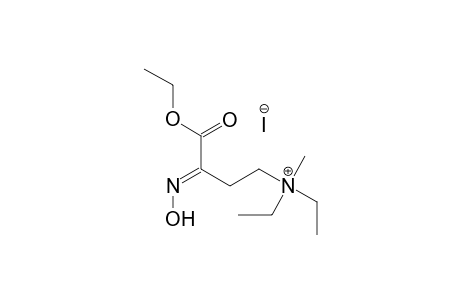 (3E)-4-ethoxy-N,N-diethyl-3-(hydroxyimino)-N-methyl-4-oxo-1-butanaminium iodide