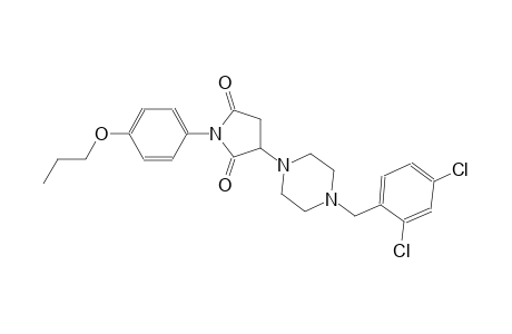 3-[4-(2,4-dichlorobenzyl)-1-piperazinyl]-1-(4-propoxyphenyl)-2,5-pyrrolidinedione