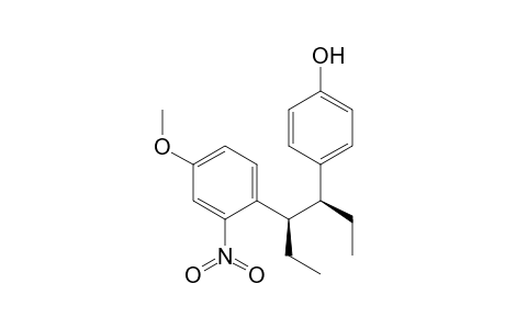 (3R*,4S*)-3-(2-Nitro-4-methoxyphenyl)-4-(4-hydroxyphenyl)hexane
