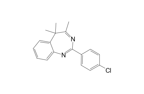 5H-1,3-Benzodiazepine, 2-(4-chlorophenyl)-4,5,5-trimethyl-