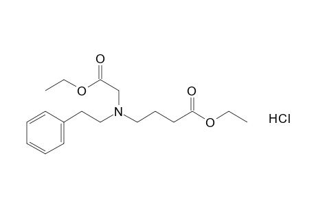 N-(3-carboxypropyl)-N-phenethylglycine, diethyl ester, hydrochloride
