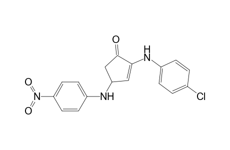 2-Cyclopenten-1-one, 2-[(4-chlorophenyl)amino]-4-[(4-nitrophenyl)amino]-