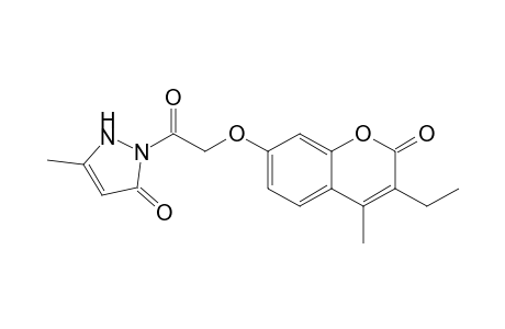 1-[2-(3-Ethyl-4-methyl-2-oxo-2H-1-benzopyran-7-yloxy) acetyl]-3-methyl-1,2-dihydropyrazol-5-one