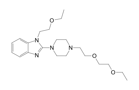 2-[4-[2-(2-ethoxyethoxy)ethyl]-1-piperazinyl]-1-(2-ethoxyethyl)benzimidazole