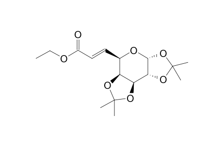 Ethyl (E)-6,7-dideoxy-[1,2:3,4]-di-O-isopropylidene-6.alpha.-D-galacto-octeno-pyrannuronate