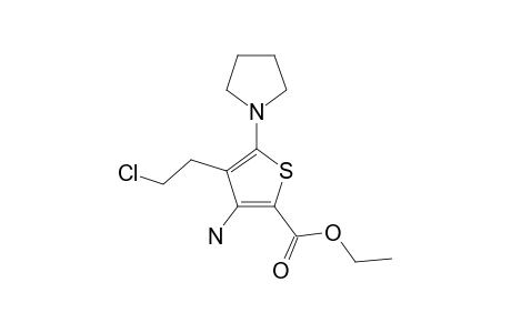 ETHYL-3-AMINO-4-(2-CHLOROETHYL)-5-PYRROLIDINO-2-THIOPHENECARBOXYLATE