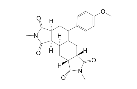 (3aS,6aS,9aR,10aS,10bR)-5-(4-methoxyphenyl)-2,8-dimethyl-3a,4,6,6a,10,10a-hexahydroisoindolo[5,6-e]isoindole-1,3,7,9(2H,8H,9aH,10bH)-tetraone