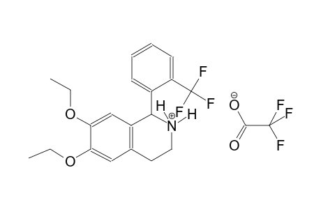 6,7-diethoxy-1-(2-(trifluoromethyl)phenyl)-1,2,3,4-tetrahydroisoquinolin-2-ium 2,2,2-trifluoroacetate