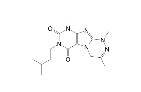 [1,2,4]triazino[3,4-f]purine-6,8(7H,9H)-dione, 1,4-dihydro-1,3,9-trimethyl-7-(3-methylbutyl)-