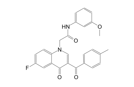 1-quinolineacetamide, 6-fluoro-1,4-dihydro-N-(3-methoxyphenyl)-3-(4-methylbenzoyl)-4-oxo-