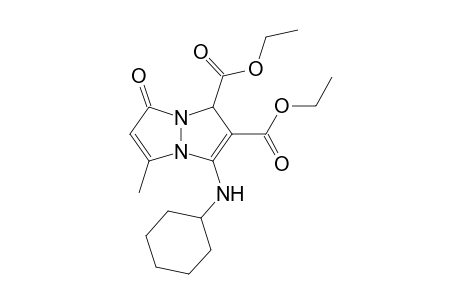 Diethyl 3-(cyclohexylamino)-5-methyl-7-oxo-1H,7H-pyrazolo[1,2-a]pyrazole-1,2-dicarboxylate