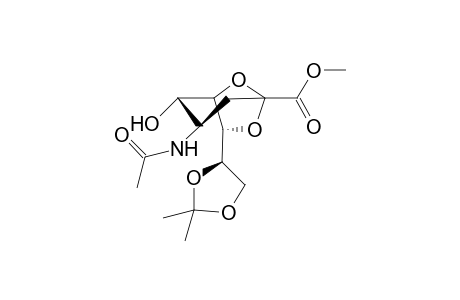 (2S,3R,5S,7R)-Methyl 3-Acetamido-2-hydroxy-7-((R)-2,2-dimethyl-1,3-dioxoxlan-4-yl)-6,8-dioxabicyclo[3.2.1]octane-5-carboxylate