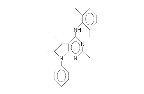 N-(2,6-Dimethyl-phenyl)-7-phenyl-2,5,6-trimethyl-7H-pyrrolo(2,3-D)pyrimidin-4-amine