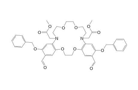 1(4),6(4)-Dibenzyloxy-7,16-di(methoxycarbonylmethyl)-2,5,10,13-tetraoxa-7,16-diaza-1(1,2),6(1,2)-dibenzenacyclohexadecaphane-1(5),6(5)-dicarbaldehyde