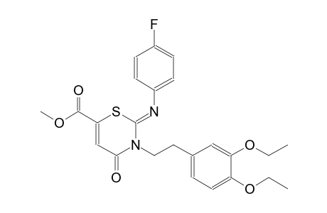 methyl (2Z)-3-[2-(3,4-diethoxyphenyl)ethyl]-2-[(4-fluorophenyl)imino]-4-oxo-3,4-dihydro-2H-1,3-thiazine-6-carboxylate