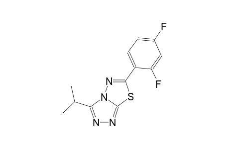 [1,2,4]triazolo[3,4-b][1,3,4]thiadiazole, 6-(2,4-difluorophenyl)-3-(1-methylethyl)-