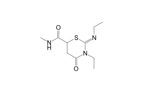 (2Z)-3-ethyl-2-[(Z)-ethylimino]-N-methyl-4-oxotetrahydro-2H-1,3-thiazine-6-carboxamide