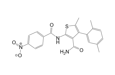 4-(2,5-dimethylphenyl)-5-methyl-2-[(4-nitrobenzoyl)amino]-3-thiophenecarboxamide