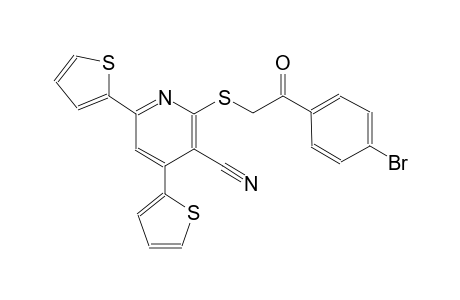 3-pyridinecarbonitrile, 2-[[2-(4-bromophenyl)-2-oxoethyl]thio]-4,6-di(2-thienyl)-