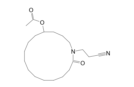 1-[2'-Cyanoethyl]-13-acetoxy-1-azacyclohexadecan-2-one