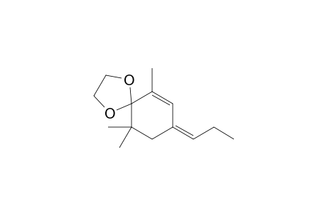 6,10,10-Trimethyl-8-propylidene-1,4-dioxaspiro[4.5]dec-6-ene