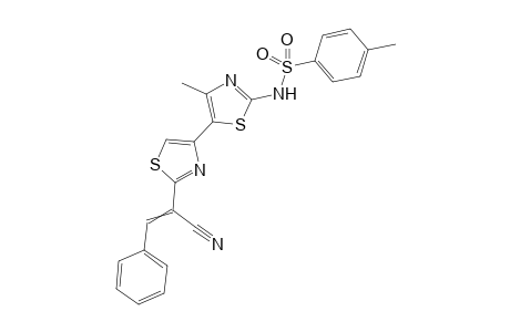 N-(2-(1-Cyano-2-phenylvinyl)-4'-methyl-[4,5'-bithiazol]-2'-yl)-4-methylbenzene-sulfonamide