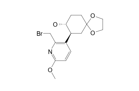 TRANS-4-HYDROXY-3-(6'-METHOXY-2'-BROMOMETHYL-3'-PYRIDYL)-CYCLOHEXAN-1-ONE_ETHYLENE_ACETAL