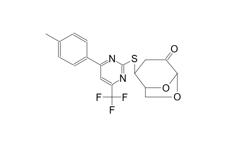 (1R,2S,5R)-2-((4-(p-tolyl)-6-(trifluoromethyl)pyrimidin-2-yl)thio)-6,8-dioxabicyclo[3.2.1]octan-4-one