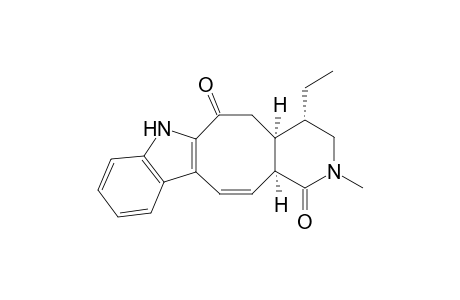 1H-Pyrido[3',4':5,6]cyclooct[1,2-b]indole-1,6(2H)-dione, 4-ethyl-3,4,4a,5,7,13a-hexahydro-2-methyl-, [4S-(4.alpha.,4a.alpha.,13a.alpha.)]-