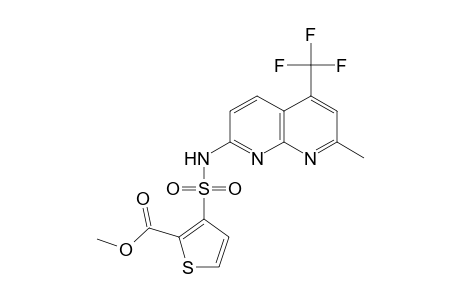 2-Thiophenecarboxylic acid, 3-[[[7-methyl-5-(trifluoromethyl)-1,8-naphthyridin-2-yl]amino]sulfonyl]-, methyl ester