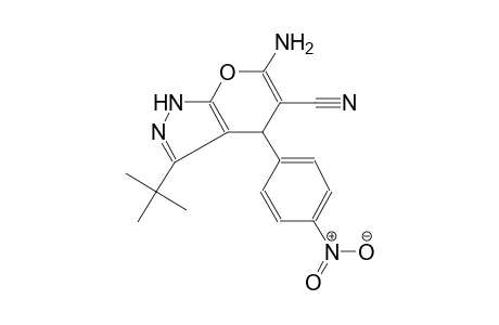 pyrano[2,3-c]pyrazole-5-carbonitrile, 6-amino-3-(1,1-dimethylethyl)-1,4-dihydro-4-(4-nitrophenyl)-