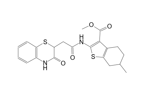 methyl 6-methyl-2-{[(3-oxo-3,4-dihydro-2H-1,4-benzothiazin-2-yl)acetyl]amino}-4,5,6,7-tetrahydro-1-benzothiophene-3-carboxylate